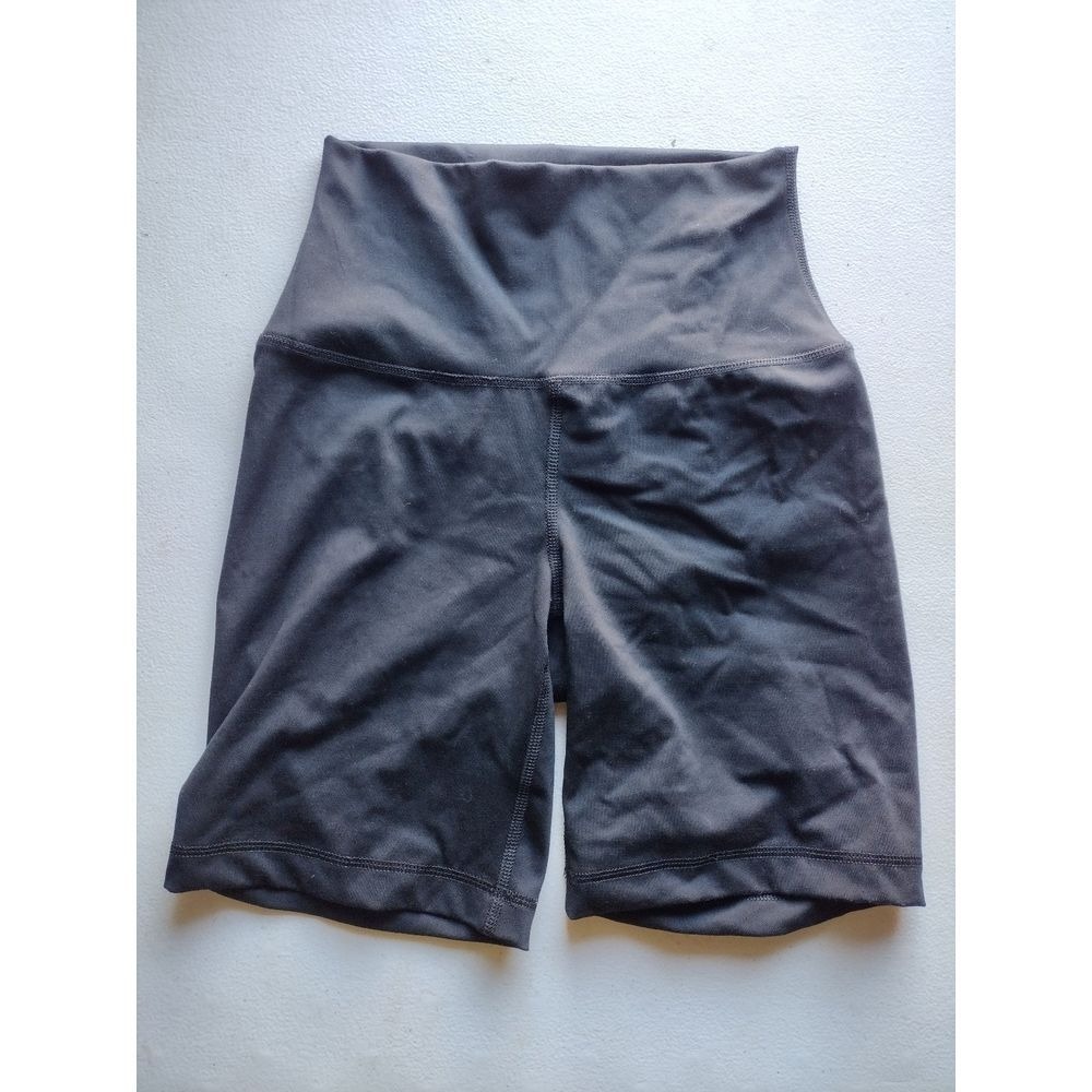 Yogalicious Lux Everyday 7‎ Short Black High Waist Biker Shorts Women's Size S